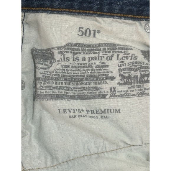 Levis 501 Premium Jeans Mens 26x26‎ *Blue Big E Taper Slim Casual Denim - Picture 6 of 12